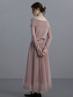 Embellished Knit & Tulle Skirt Set