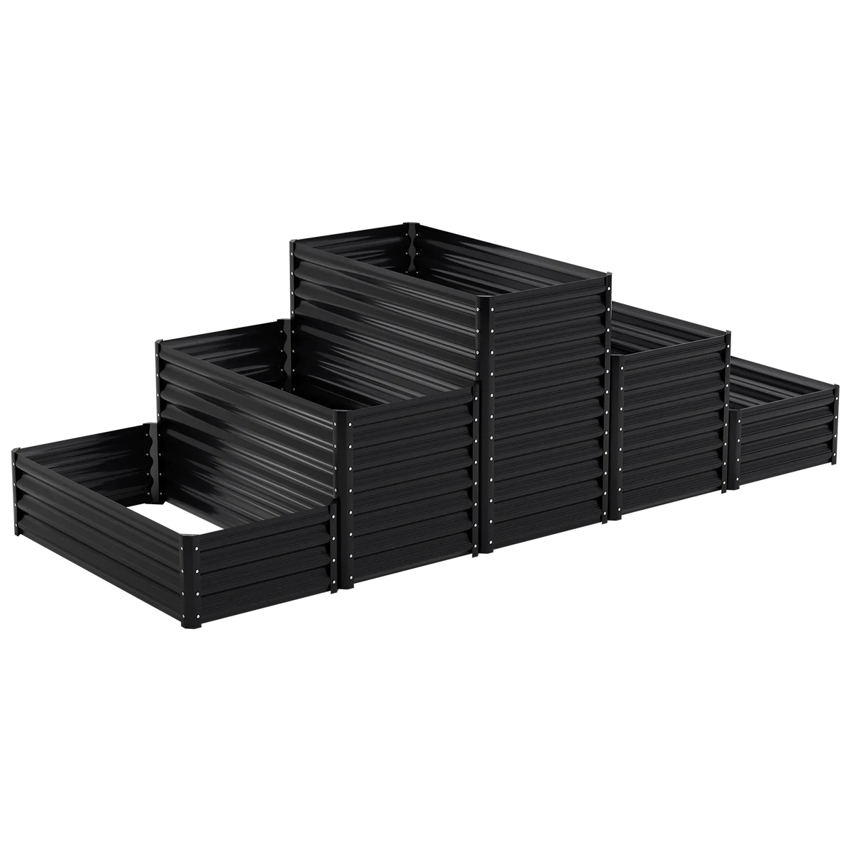 36-inch tall rectangular galvanized metal raised garden bed — view 9