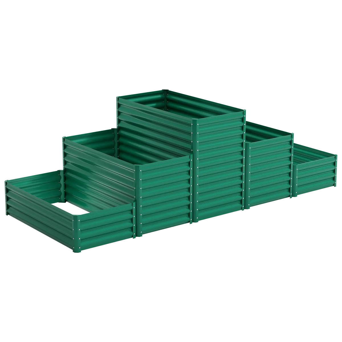 36-inch tall rectangular galvanized metal raised garden bed — view 8