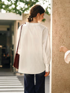 Vintage Eyelet Lace Ruffle Blouse