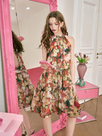 Enchanted Garden Halter Dress