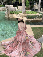 Enchanted Bloom Chiffon Gown