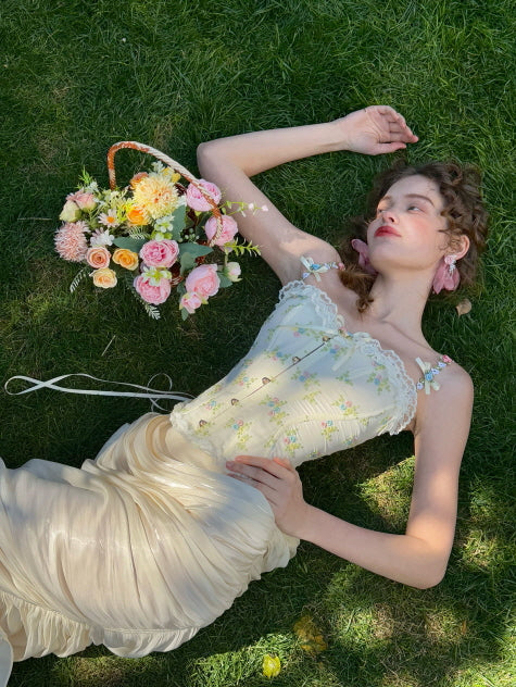 Floral Embroidered Garden Corset