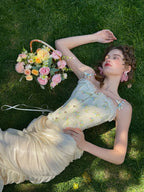Floral Embroidered Garden Corset