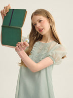 Mint Fairy Puff Sleeve Dress