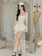 Ethereal Lace Layered Dress
