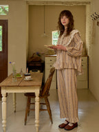 Vintage Ruffle Cotton Pajama Set