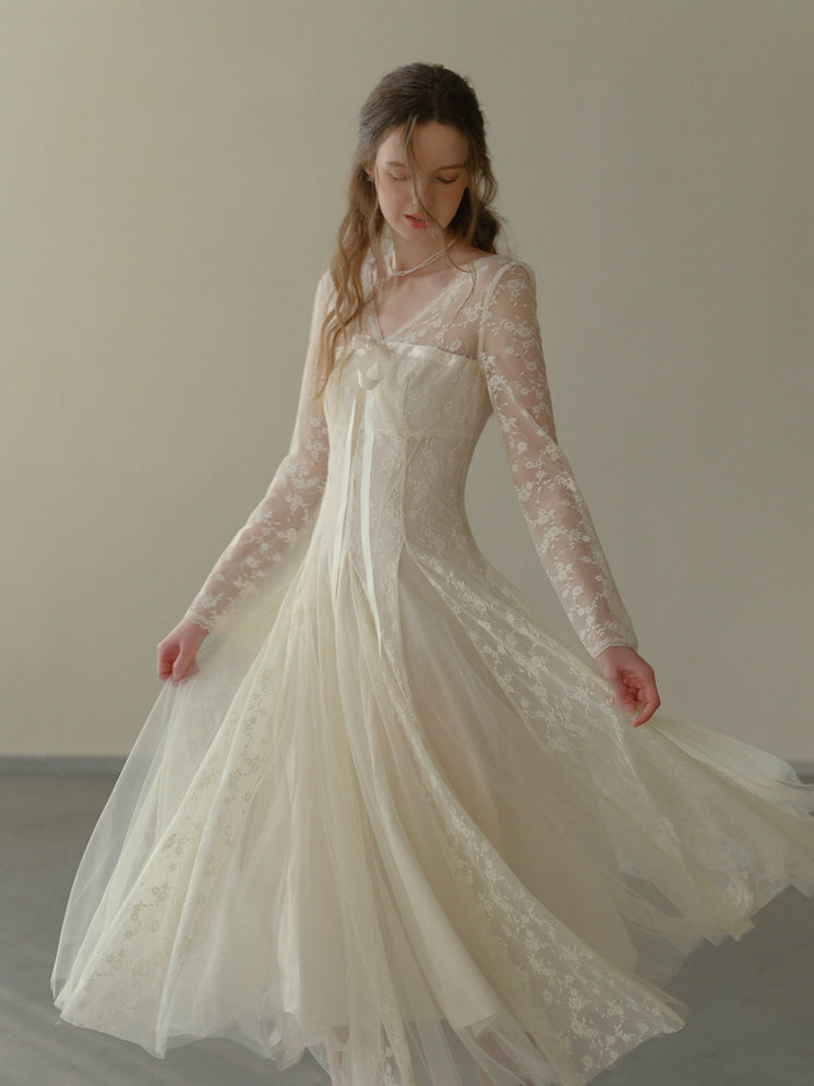 Embroidered Lace Princess Dress