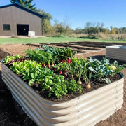 YoYoBloom 17" Tall 8' x 4' Metal Raised Garden Bed (10-in-1) | Upgrade 2.0 Knee-High Design - Reseda green image 1