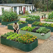 YoYoBloom 17" Tall 8' x 4' Metal Raised Garden Bed (10-in-1) | Upgrade 2.0 Knee-High Design - Night blue image 5