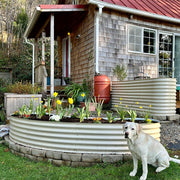 YoYoBloom 17" Tall New Moon Metal Raised Garden Bed | Knee-High Design - Reseda green, 1 Set image 1