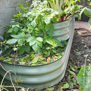 YoYoBloom 17" Tall 2 Tiered Metal Raised Garden Bed Twin Pack| Upgrade 2.0 Knee-High Design - Night Blue image 4