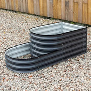 YoYoBloom 17" Tall 2 Tiered Metal Raised Garden Bed Twin Pack| Upgrade 2.0 Knee-High Design image 10