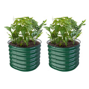 YoYoBloom 17" Tall 24" Round Metal Raised Garden Bed Twin Pack | Upgrade 2.0 Knee-High Design image 21