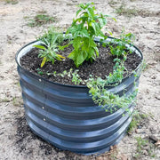 YoYoBloom 17" Tall 24" Round Metal Raised Garden Bed Twin Pack | Upgrade 2.0 Knee-High Design image 14