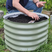 YoYoBloom 17" Tall 24" Round Metal Raised Garden Bed Twin Pack | Upgrade 2.0 Knee-High Design image 10