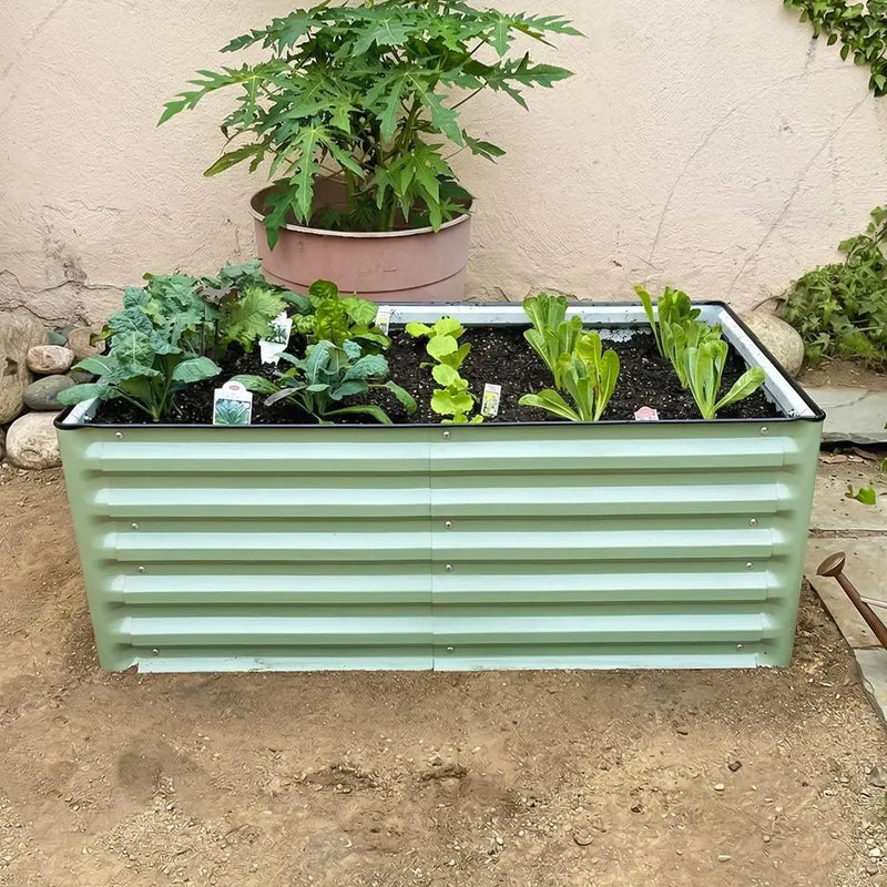 YoYoBloom 17" Tall 3.5x2 Knee-High Rectangle Raised Garden Bed- Twin Pack【Upgrade 2.0】