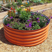 YoYoBloom 17" Tall 42" Round Metal Raised Garden Bed | Upgrade 2.0 Knee-High Design image 13