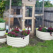 YoYoBloom 17" Tall 42" Round Metal Raised Garden Bed | Upgrade 2.0 Knee-High Design image 11
