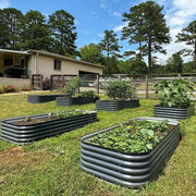 YoYoBloom 17" Tall 8' x 4' Metal Raised Garden Bed (10-in-1) | Upgrade 2.0 Knee-High Design - Moss green image 4