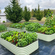 YoYoBloom 17" Tall 8' x 4' Metal Raised Garden Bed (10-in-1) | Upgrade 2.0 Knee-High Design - Slate grey image 3