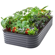 YoYoBloom 17" Tall 8' x 4' Metal Raised Garden Bed (10-in-1) | Upgrade 2.0 Knee-High Design image 26