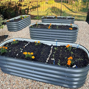 YoYoBloom 17" Tall 5' x 2' Metal Raised Garden Bed (4-in-1) | Upgrade 2.0 Knee-High Design image 4