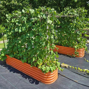 YoYoBloom 17" Tall 8' x 2' Metal Raised Garden Bed (9-in-1) | Upgrade 2.0 Knee-High Design - Moss green image 6