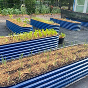 YoYoBloom 17" Tall 8' x 2' Metal Raised Garden Bed (9-in-1) | Upgrade 2.0 Knee-High Design - Night blue image 5