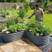YoYoBloom 17" Tall Heart-Shaped Metal Raised Garden Bed| Upgrade 2.0 Knee-High Design - Slate grey image 3
