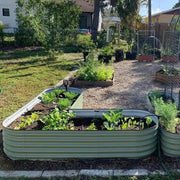 YoYoBloom 17" Tall L-Shaped Metal Raised Garden Bed| Upgrade 2.0 Knee-High Design - Reseda green image 4