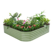 YoYoBloom 17" Tall L-Shaped Metal Raised Garden Bed| Upgrade 2.0 Knee-High Design image 20