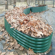YoYoBloom 17" Tall New Moon Metal Raised Garden Bed | Knee-High Design - Slate grey, 3 Sets image 9
