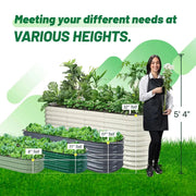 YoYoBloom 17" Tall New Moon Metal Raised Garden Bed | Knee-High Design image 19
