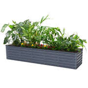 YoYoBloom 17" Tall 8' x 2' Rectangle Metal Raised Garden Bed (9-in-1) | Upgrade 2.0 Knee-High Design image 16