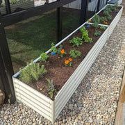 YoYoBloom 17" Tall 8' x 2' Rectangle Metal Raised Garden Bed (9-in-1) | Upgrade 2.0 Knee-High Design - Slate grey image 3