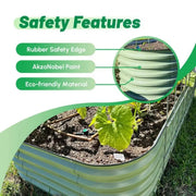 YoYoBloom 17" Tall L-Shape Rectangle Metal Raised Garden Bed | Upgrade 2.0 Knee-High Design image 13