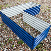 YoYoBloom 17" Tall L-Shape Rectangle Metal Raised Garden Bed | Upgrade 2.0 Knee-High Design image 7