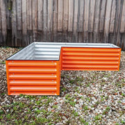 YoYoBloom 17" Tall L-Shape Rectangle Metal Raised Garden Bed | Upgrade 2.0 Knee-High Design image 9