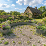 YoYoBloom 17" Tall Ring-Shape Metal Raised Garden Bed | Knee-High Design - Slate grey image 3