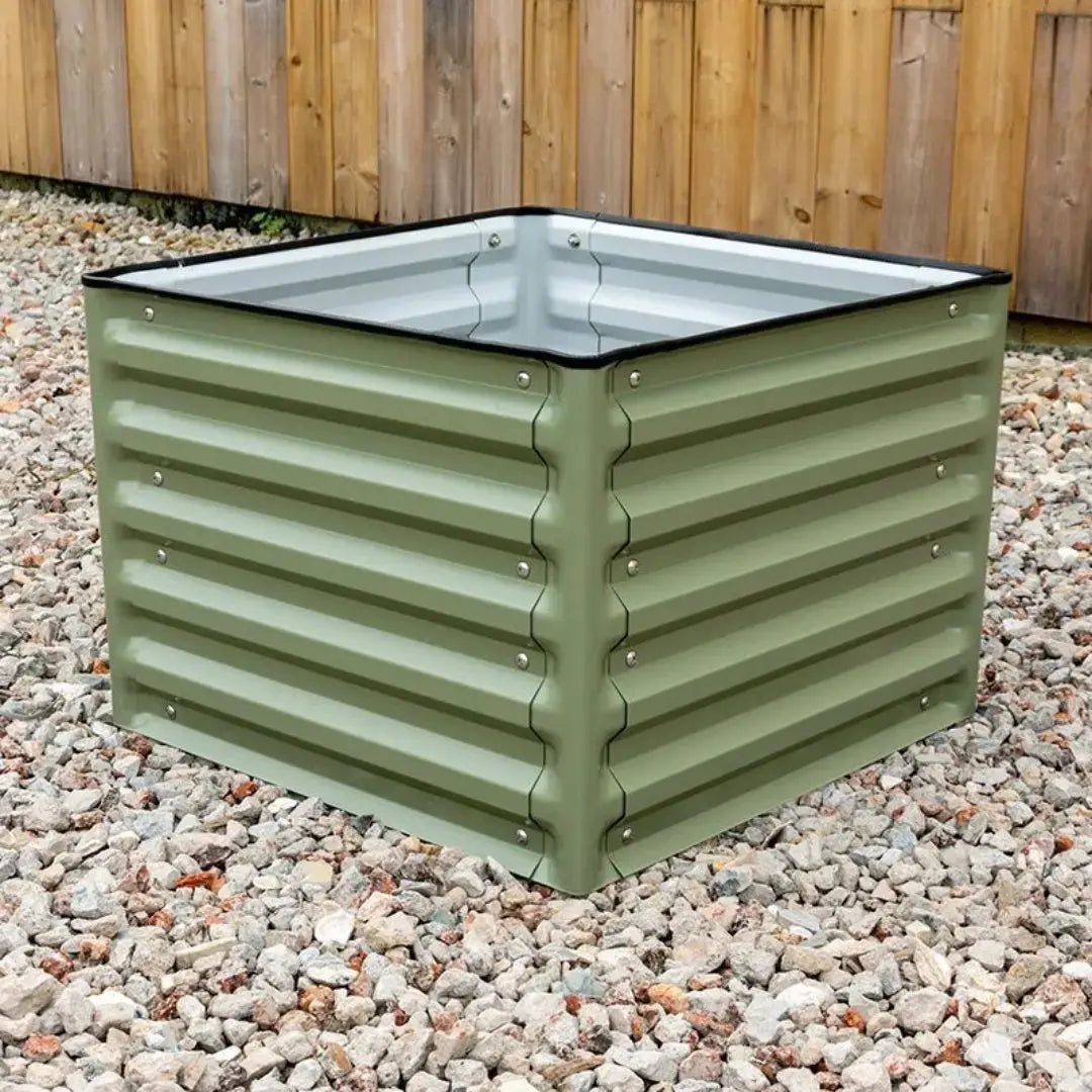 YoYoBloom 17" Tall 2'x2' Square Metal Raised Garden Bed Twin Pack | Upgrade 2.0 Knee-High Design