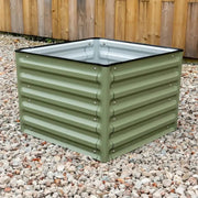 YoYoBloom 17" Tall 2'x2' Square Metal Raised Garden Bed Twin Pack | Upgrade 2.0 Knee-High Design - Slate grey image 5