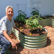 YoYoBloom 17" Tall U-Shape Large Size Metal Raised Garden Bed| Upgrade 2.0 Knee-High Design - Slate grey image 1