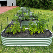 YoYoBloom 17" Tall U-Shape Large Size Metal Raised Garden Bed| Upgrade 2.0 Knee-High Design - Vibrant orange image 4