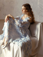 Whimsical Light Blue Ruffled Fairytale Dress