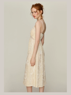 Ivory Velvet Garden Lace Nightgown Set