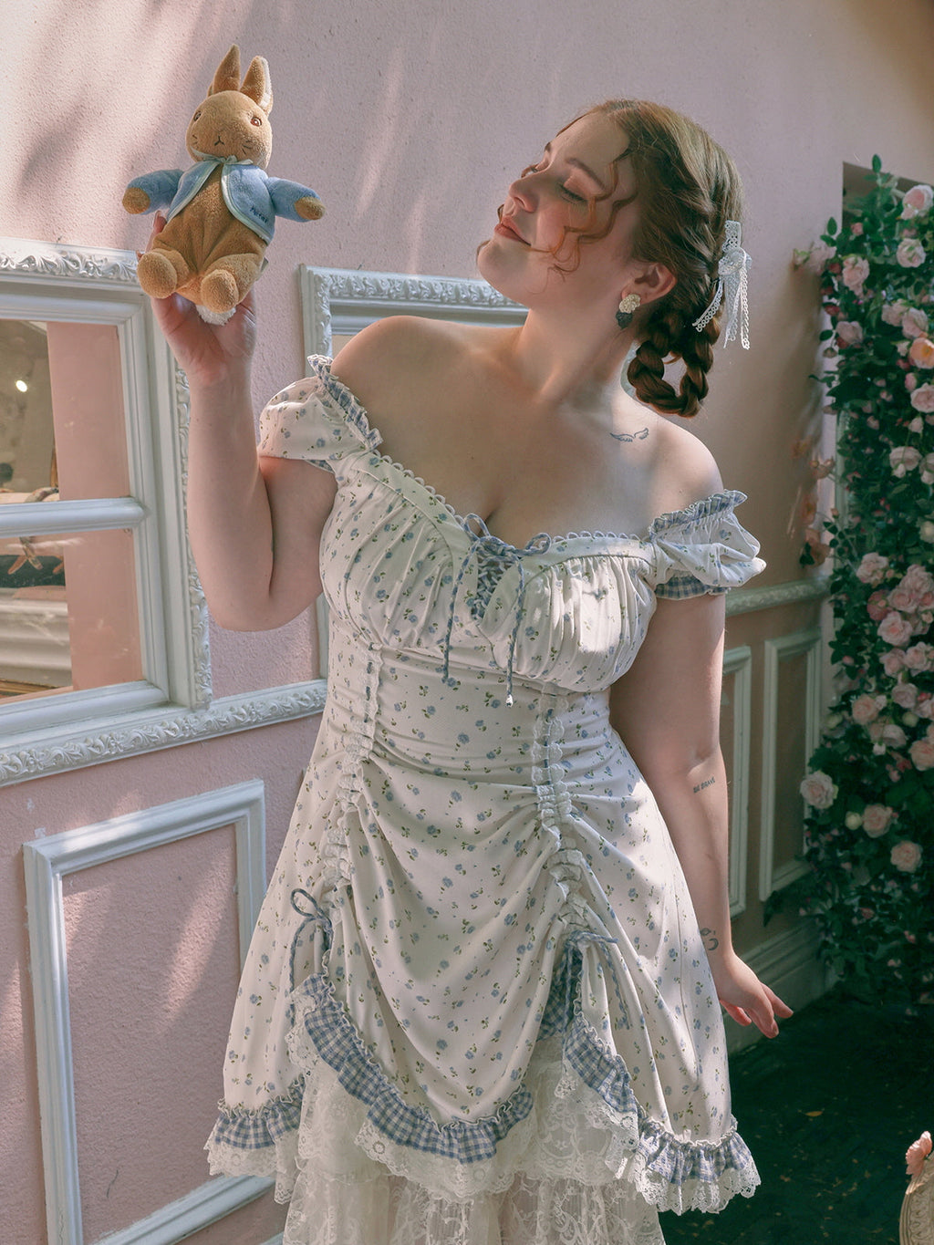 Ethereal Lace Coquette Dress
