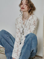 Ivory Whisper Lace Knit Cardigan