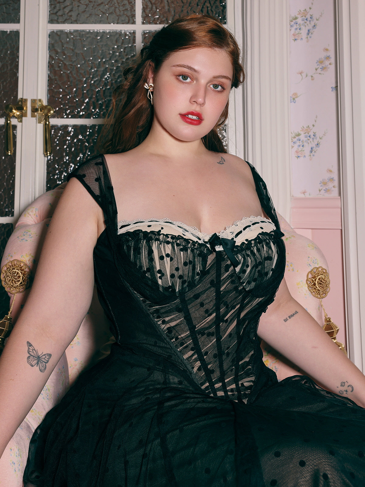 Midnight Elegance Vintage Corset Dress