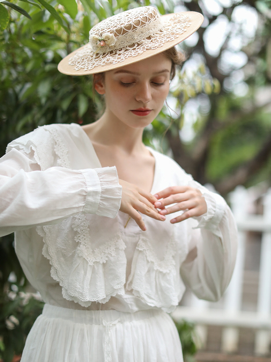 Lucy's Retro Floral Elegance Blouse